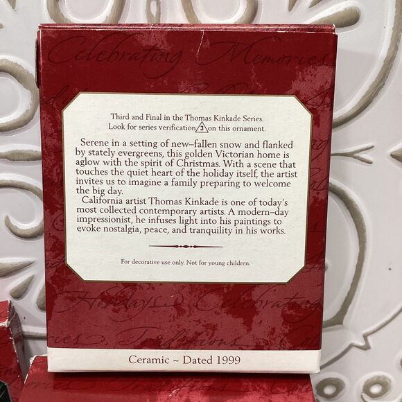 Hallmark Thomas Kinkade Christmas Ornament Collection Four Boxed Decorations - Picture 10 of 16